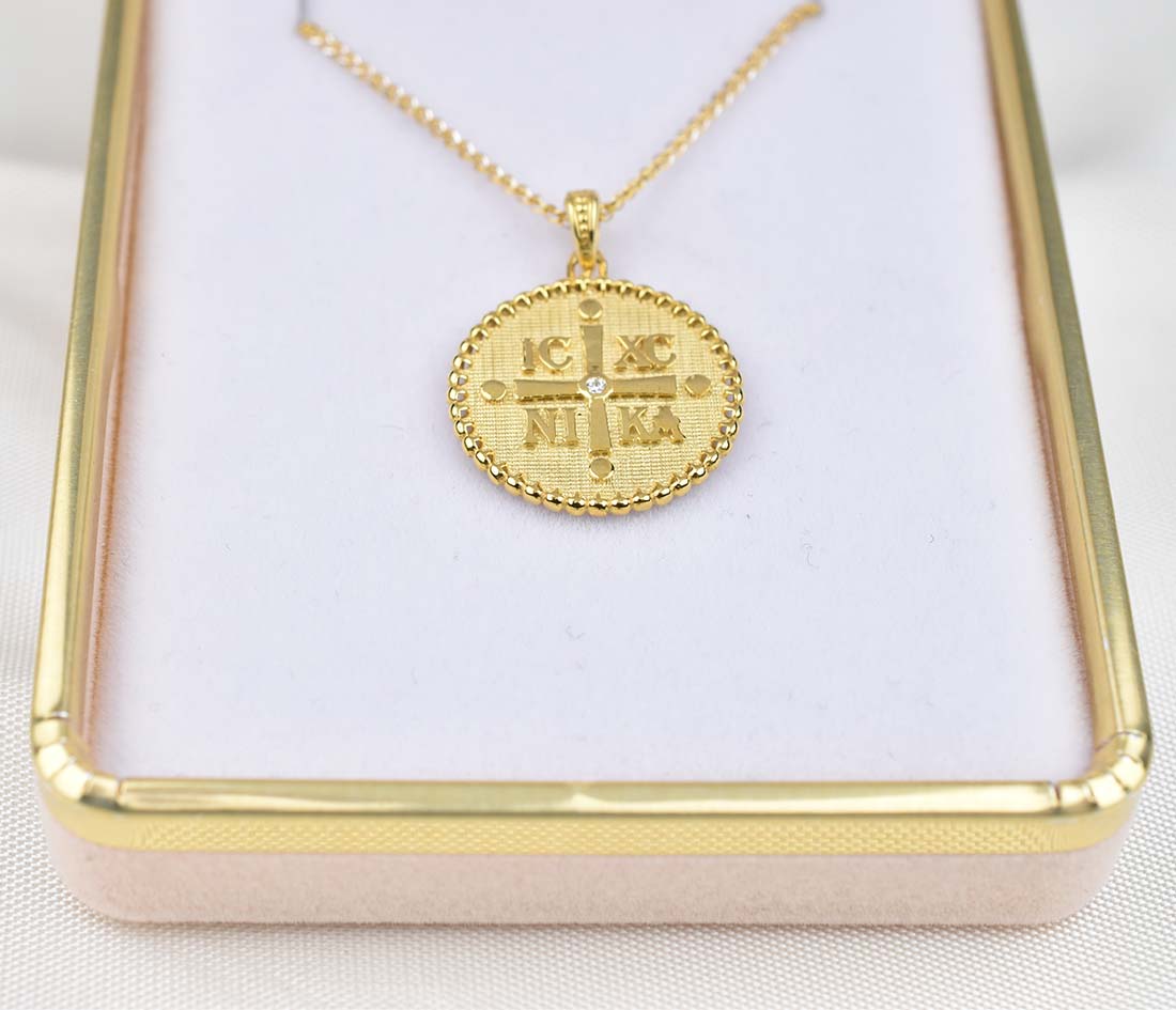 Χρυσό Φυλαχτό Κ9 Με Δύο Όψεις